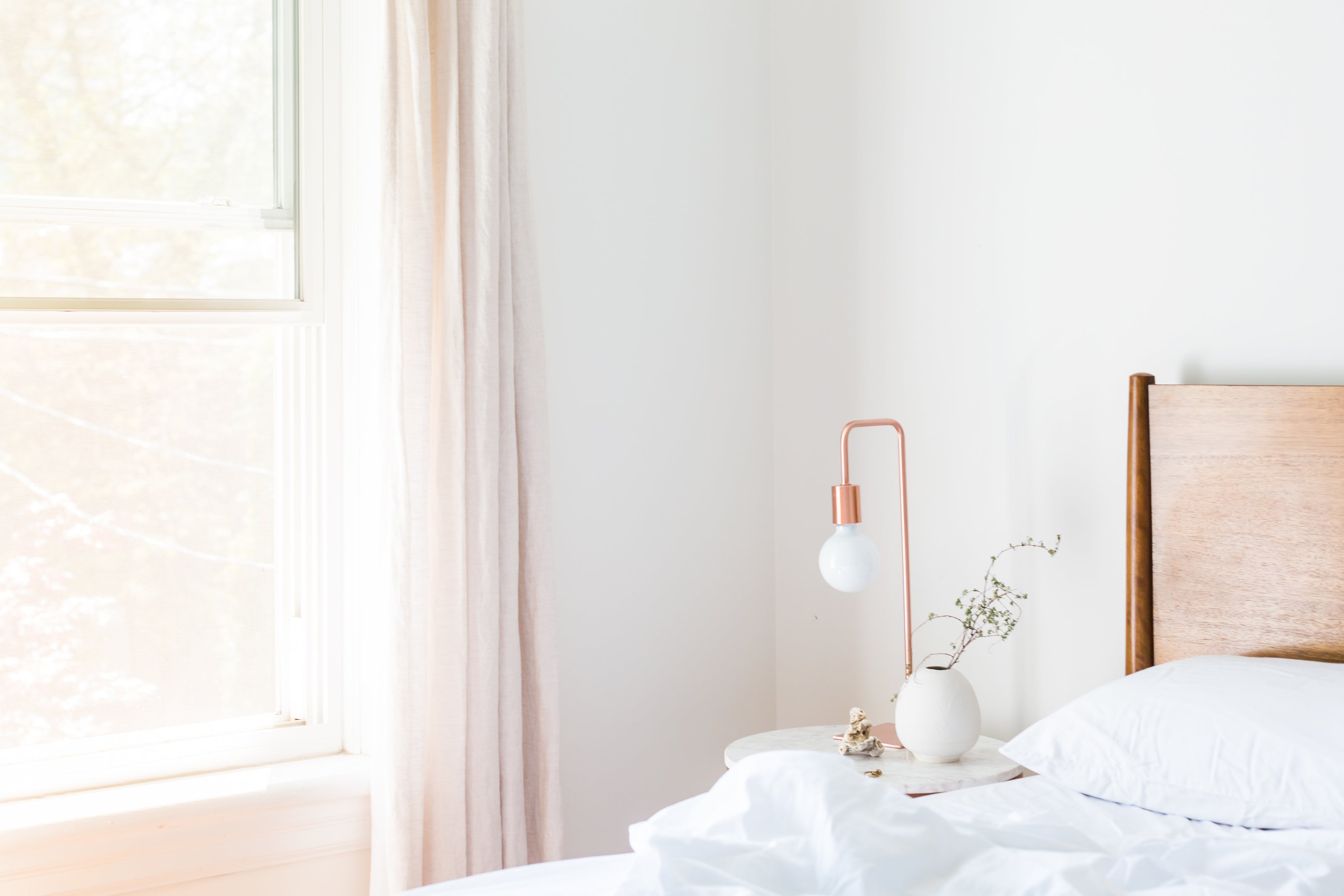 copper-light-in-bedroom - HearthGleam